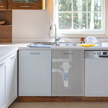 Harvey Complete Twistlock Water Filter System under a sink