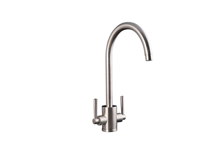 Contemporary 3-Way Kitchen Mixer Tap in Steel.