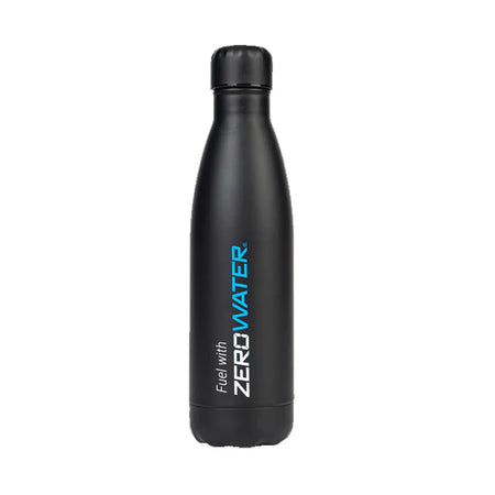 ZeroWater 500ml Stainless Steel Bottle - Standard Cap - Black